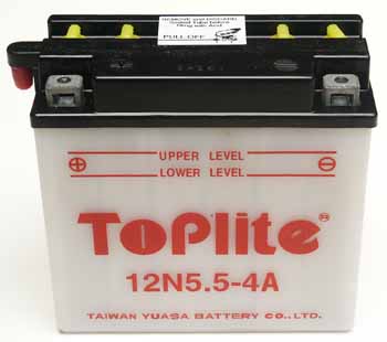 TOPLITE YUASA - 12N5,5-4A (CU INTR., NU INCL. ACID)