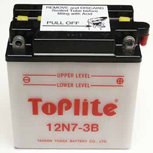 TOPLITE YUASA - 12N7-3B (CU INTR., NU INCL. ACID)